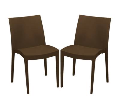 Sedia Venice 51 x 49 x 80 cm polipropilene moka - 28226