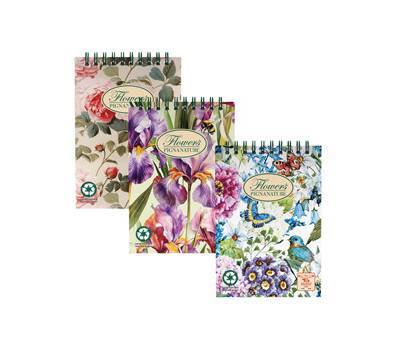 Blocco spirale Nature Flowers - spiralato sul lato corto - 5 mm - A6 - 80 gr - 50 fogli - conf. 6 pezzi - Pigna - 02221705M - 8005235072718 - DMwebShop