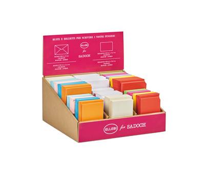 Espositore 750 biglietti + 750 buste - formato 4 e 9 - bianco-colori assortiti - Rex Sadoch - 84ESPOMIX - 8004999084005 - DMwebShop