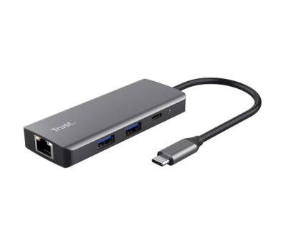 Adattatore multiporta Dalyx - USB-C 6 in 1 - alluminio-argento - Trust - 24968 - 8713439249682 - DMwebShop