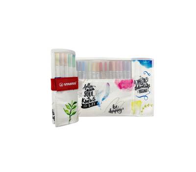 Rotolo 18 pennarelli Pen 68 Brush colori assortiti - Stabilo - IT568/18-41 - 4006381601283 - DMwebShop