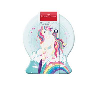 Pennarelli Connector Pen - colori assortiti - astuccio 33 pezzi - Faber Castell - 155544 - 4005401555445 - DMwebShop
