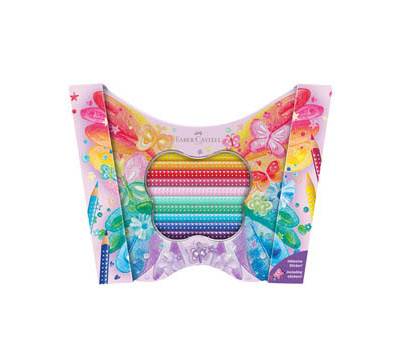 Astuccio Farfalla matite colorate Sparkle - colori assortiti - conf. 20 pezzi - Faber Castell - 201971 - 4005402019717 - DMwebShop