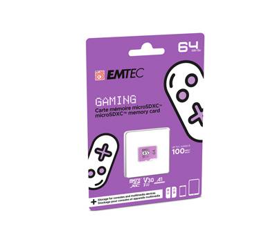 mSD - 64 Gb - UHS-I U3 V30 A1 Gaming - Viola - Emtec EMTSDM64GXCU3G - ECMSDM64GXCU3G - 3126170175908 - DMwebShop