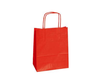 Shopper in carta maniglie cordino - 26 x 11 x 34,5 cm - rosso - conf. 25 sacchetti - Mainetti Bags - 037528 - 8029307037528 - DMwebShop
