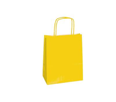 Shopper in carta maniglie cordino - 36 x 12 x 41 cm - giallo - conf. 25 sacchetti - Mainetti Bags - 073861 - 8029307073861 - DMwebShop