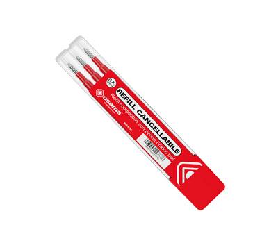 Refill per penne gel cancellabili - punta 0,7 mm - rosso - conf. 3 pezzi - Osama - OW 10136 R - 8007404227776 - DMwebShop