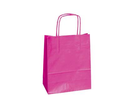 Shopper in carta maniglie cordino - 18 x 8 x 24 cm - magenta - conf. 25 sacchetti - Mainetti Bags - 072062 - 8029307072062 - DMwebShop