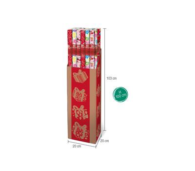 Rotolo carta regalo natale - 3 x 1 mt - fantasia bambini - colori assortiti - conf. 30 pezzi - Rex Sadoch - R3M01NT2 - 8006715059731 - DMwebShop