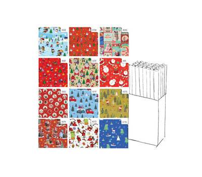 Rotolo carta regalo natale - 3 x 1 mt - fantasia bambini - colori assortiti - conf. 30 pezzi - Rex Sadoch - R3M01NT2 - 8006715059731 - DMwebShop
