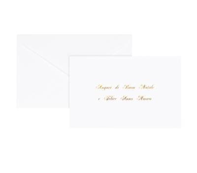 Biglietto natale con busta - 9 x 14 cm - stampa oro - bianco - conf. 100 pezzi - Rex Sadoch - 2101 - 8004999021017 - DMwebShop