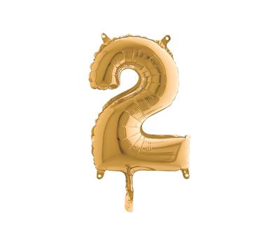 Palloncino - numero 2 - H 36 cm - mylar - oro - Big Party - 42702 - 8020834427028 - DMwebShop Palloncino - numero 2 - H 36 cm - mylar - oro - Big Party - 42702 - 8020834427028 - DMwebShop