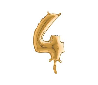 Palloncino - numero 4 - H 36 cm - mylar - oro - Big Party - 42704 - 8020834427042 - DMwebShop Palloncino - numero 4 - H 36 cm - mylar - oro - Big Party - 42704 - 8020834427042 - DMwebShop