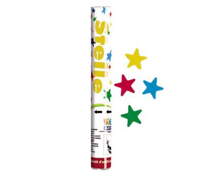 Sparacoriandoli Cannon - 8 mt - stelle assortite - conf. 12 pezzi - Big Party - 50064 - 8020834500646 - DMwebShop