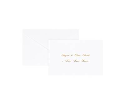 Biglietto natale con busta 9 x 14 cm stampa oro bianco - 29177