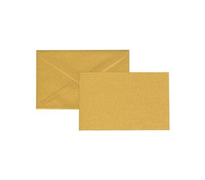 Biglietto natale neutro con busta 9 x 14 cm oro - 29180