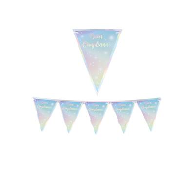 Festone bandiere Soft Rainbow Buon Compleanno 3 metri - 29147