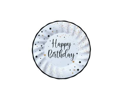 Piatto Happy Birthday diametro 20 cm carta - 29153
