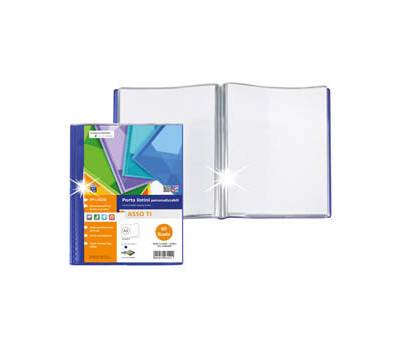 Portalistini Asso TI - personalizzabile - PP liscio - 15 x 21 cm - 60 buste - blu - Sei Rota - 57266007 - 8004972031569 - DMwebShop