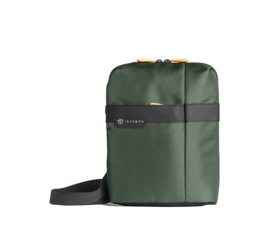 Tracolla City Bag Job - 21 x 28 x 6 cm - tessuto tecnico - verde - InTempo - 9215JBL24 - 8029221850791 - DMwebShop