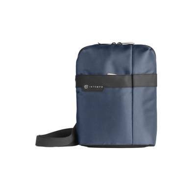 Tracolla City Bag Job - 21 x 28 x 6 cm - tessuto tecnico - blu - InTempo - 9215JBL32 - 8029221850807 - DMwebShop
