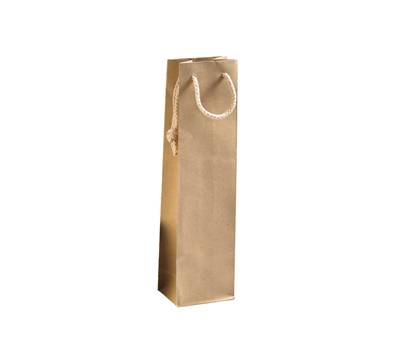 Portabottiglie - maniglie cordino cotone - 12 x 39 + 9 cm - 160 gr - carta kraft - avana - conf 12 pezzi - PNP - UY508HNN0V3NN - 8013170570954 - DMwebShop