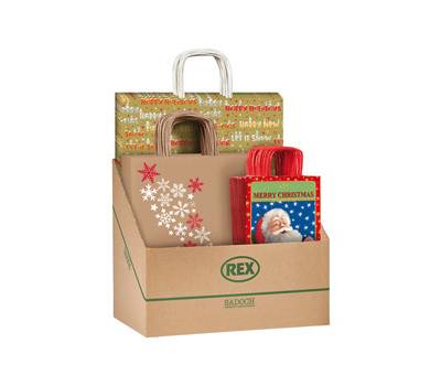 Shopper natale fantasie assortite expo 100 pezzi - 29271