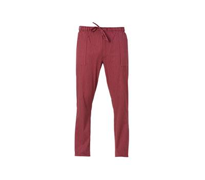 Pantalone da cuoco Enrico - taglia L - gessato bordeaux - Giblor's - Q8PX0108-G35-L - 8058045586050 - DMwebShop