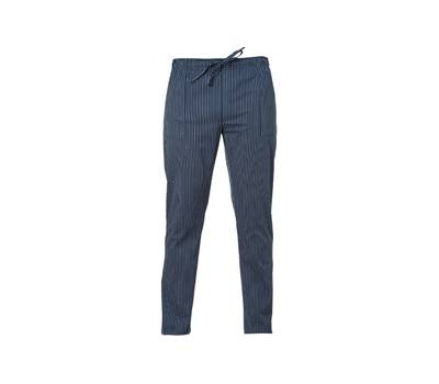 Pantalone da cuoco Enrico - taglia L - gessato blu - Giblor's - Q8PX0108-G48-L - 8058045585039 - DMwebShop
