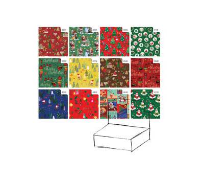 Carta regalo raso Country Natale 70 x 100 cm scatola 100 fogli - 4606