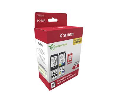 Multipack Cartucce CANON Inkjet PG 575XL CL 576XL con confezione fogli 5437C006 Originale - 3469