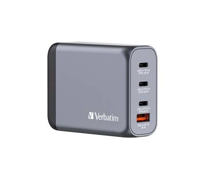 Adattatore da viaggio GNC-100 - 2x USB-C PD 1x USB-C PD 65W - 1x USB-A QC 30-100W - Verbatim - 32202 - 23942322023 - DMwebShop