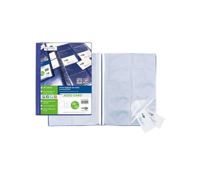 Porta biglietti da visita Asso Card - 21 x 29,7 cm - 10 buste con 10 tasche ciascuna - blu - Sei Rota - 57000207 - 8004972029955 - DMwebShop Porta biglietti da visita Asso Card - 21 x 29,7 cm - 10 buste con 10 tasche ciascuna - blu - Sei Rota - 57000207 - 8004972029955 - DMwebShop