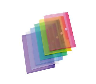 Buste con bottone in velcro - PP - A4 - colori assortiti - conf. 12 pezzi - Djois - B510209 - 3377995102093 - DMwebShop