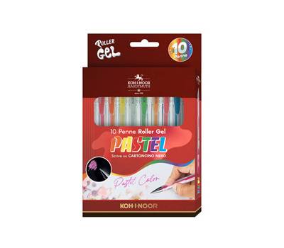 Roller gel colorati - colori pastel - Koh I Noor - astuccio 10 roller - NAGP10P - 8032173001425 - DMwebShop