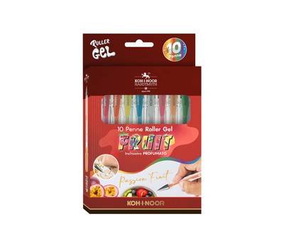 Roller gel colorati - colori fruit - Koh I Noor - astuccio 10 roller - NAGP10F - 80321173001999 - DMwebShop