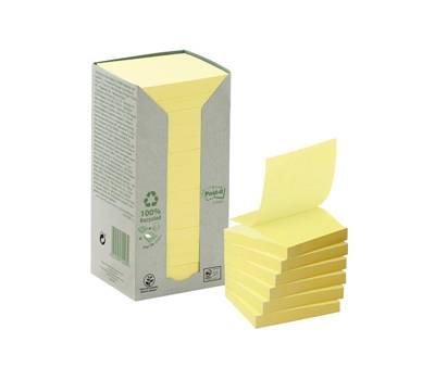 Blocco Z Notes Green - R330-1T - giallo - 76 x 76 mm - 100 fogli - riciclabile - conf. 16 pezzi - Post-it - 7100172251 - 57679AA - DMwebShop