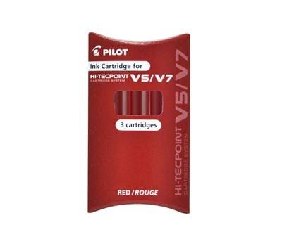 Refill Hi Tecpoint V5-V7 ricaricabile begreen - rosso - conf. 3 pezzi - Pilot - 040337 - 4902505444449 - DMwebShop