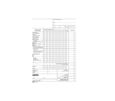 Blocco conto albergo pensione 15 giorni uso mano 23 x 15 cm 100 fogli - 14713