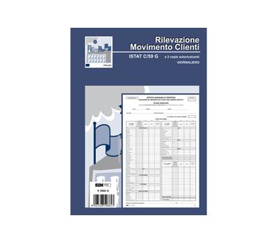 Blocco modello Istat C59 giornaliero 50 fogli 2 copie autoricalcanti 31 x 21 cm - 14610