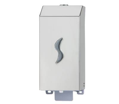 Dispenser sapone liquido Brinox 9,5 x 10,5 x 22,5 cm capacita 0,5 lt acciaio inox Medial 104036 - 16656