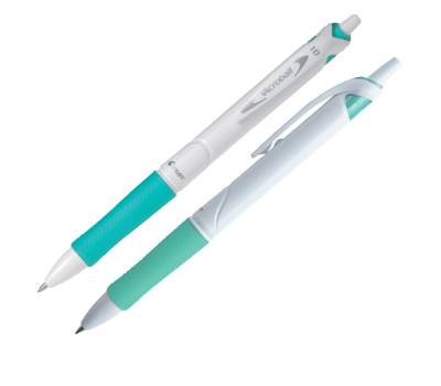 Penna a sfera a scatto Acroball Pure White Begreen punta 1 mm verde - 1220