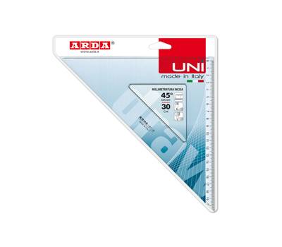 Squadra Uni 45 gradi 30 cm - 10854