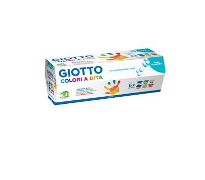 Colori a dita - 100 ml - colori assortiti - conf. 6 pezzi - Giotto - 534100 - 8000825531606 - DMwebShop