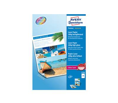 Carta laser - A4 - 200 gr - effetto extra glossy - bianco - conf. 100 fogli - Avery - 2798 - 4004182026021 - DMwebShop