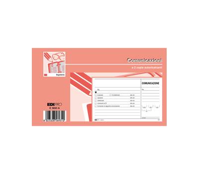 Blocco comunicazioni telefoniche - 50-50 fogli autoricalcanti - 9,9 x 17 cm - Edipro - E5693A - 8023328569310 - DMwebShop