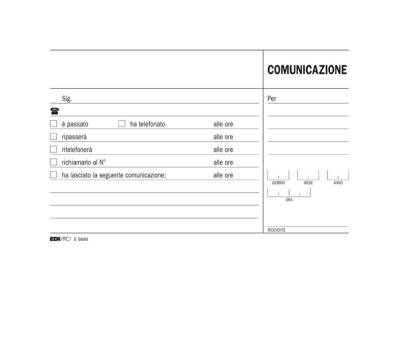 Blocco comunicazioni telefoniche - uso mano - 9,9 x 17 cm - 100 fogli - Edipro - E5693 - 8023328569303 - DMwebShop