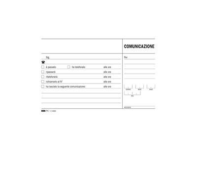 Blocco comunicazioni telefoniche - uso mano - 9,9 x 17 cm - 100 fogli - Edipro - E5693 - 8023328569303 - DMwebShop