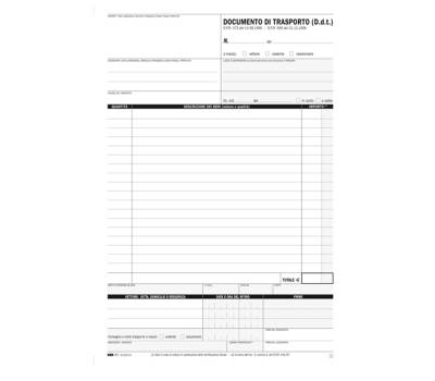 Blocco DDT - 25 fogli 4 copie autoricalcanti - 29,7 x 21 cm - Edipro - E5218C - 8023328521813 - DMwebShop