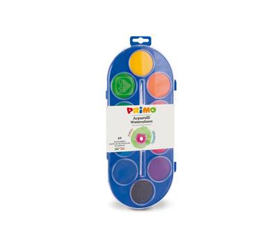 Pastiglie Acquerelli diametro 44 mm colori assortiti astuccio 10 pastiglie Primo 120A10SG - 17379